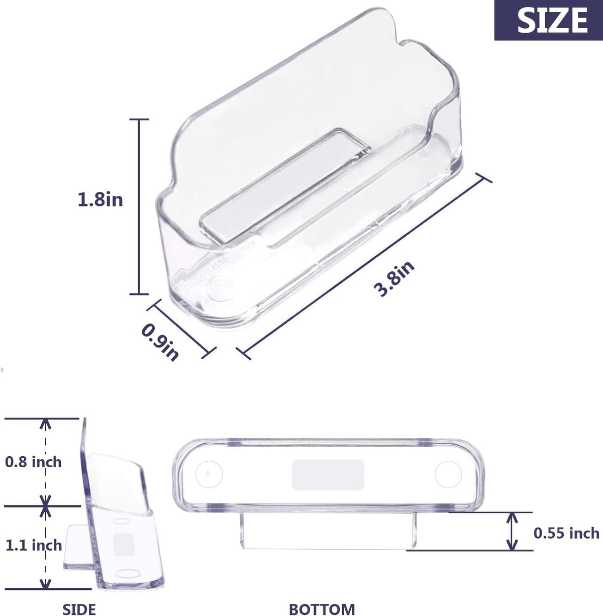 Business Card Holder for Desk - 12 Pack Acrylic Business Card Holder , Fits 30-50 Business Cards Display Business Card Stand Desktop Business Card Holders for Exhibition