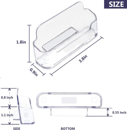 Business Card Holder for Desk - 12 Pack Acrylic Business Card Holder , Fits 30-50 Business Cards Display Business Card Stand Desktop Business Card Holders for Exhibition
