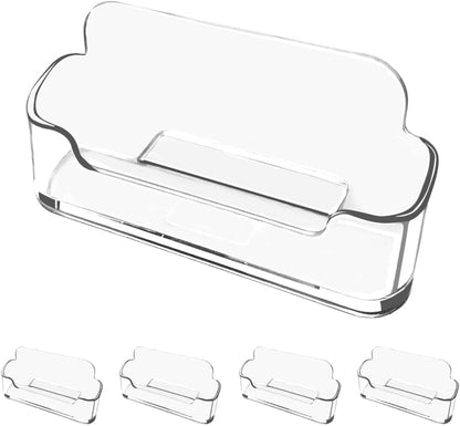 Business Card Holder for Desk - 12 Pack Acrylic Business Card Holder , Fits 30-50 Business Cards Display Business Card Stand Desktop Business Card Holders for Exhibition