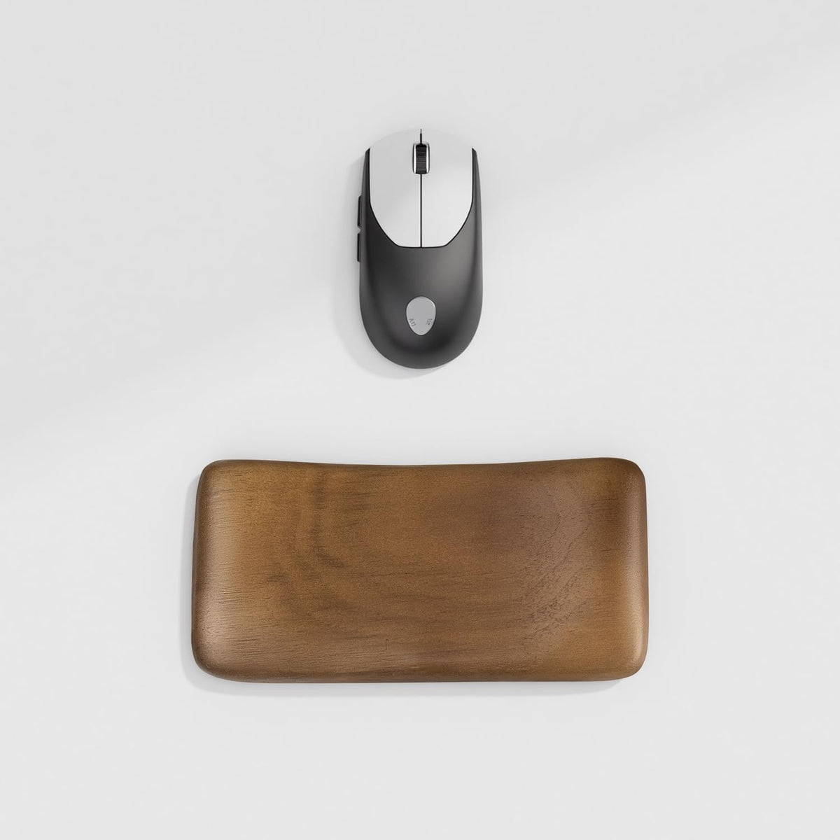 Mouse Wrist Rest for One-Hand Gaming Keypad, Ergonomic Walnut Rest