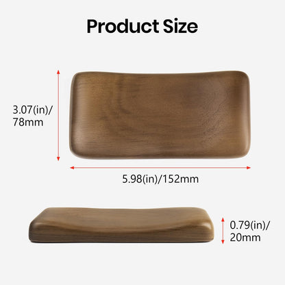 Mouse Wrist Rest for One-Hand Gaming Keypad, Ergonomic Walnut Rest