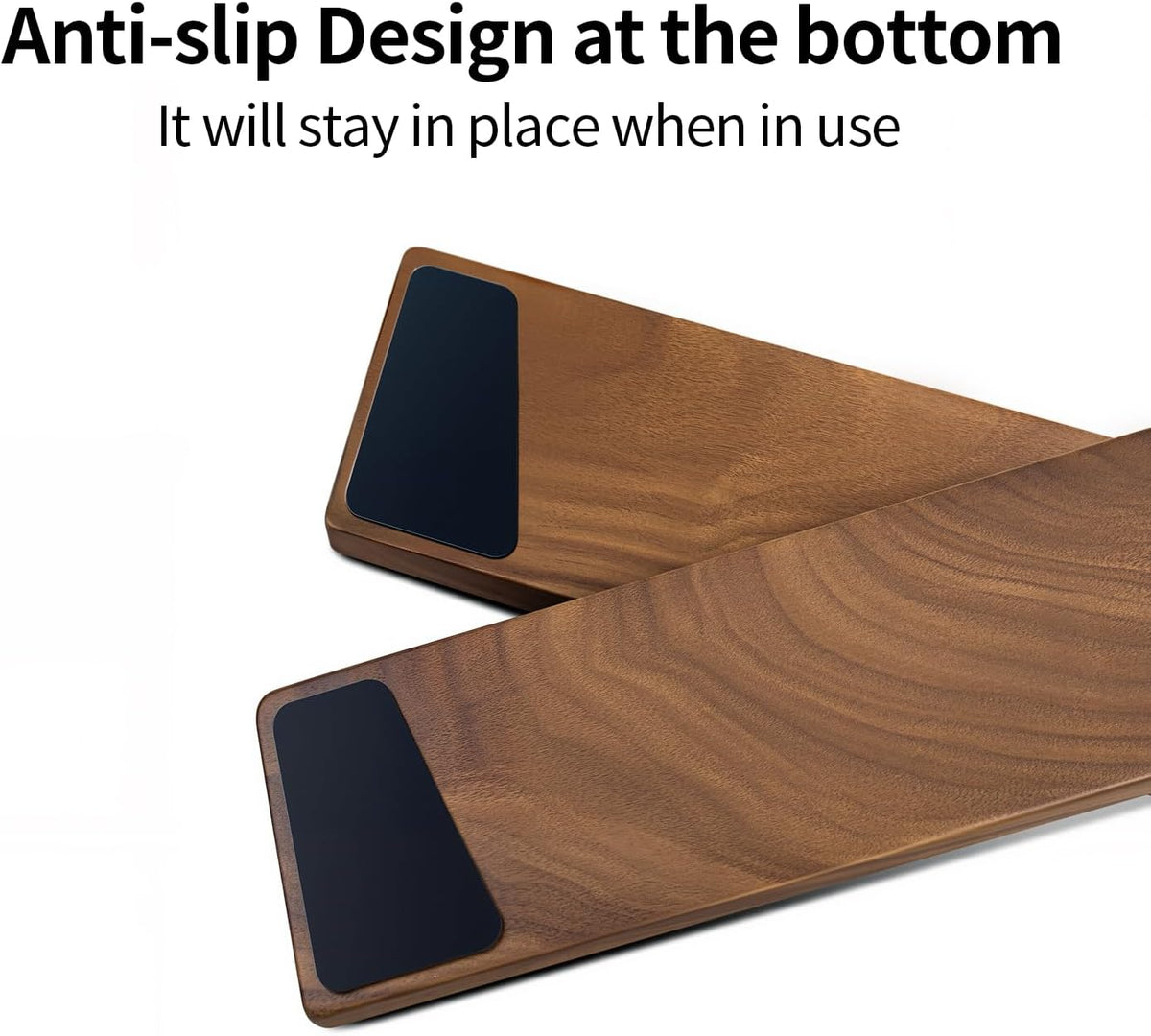 Mouse Wrist Rest for One-Hand Gaming Keypad, Ergonomic Walnut Rest