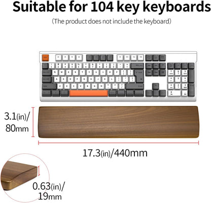 Mouse Wrist Rest for One-Hand Gaming Keypad, Ergonomic Walnut Rest