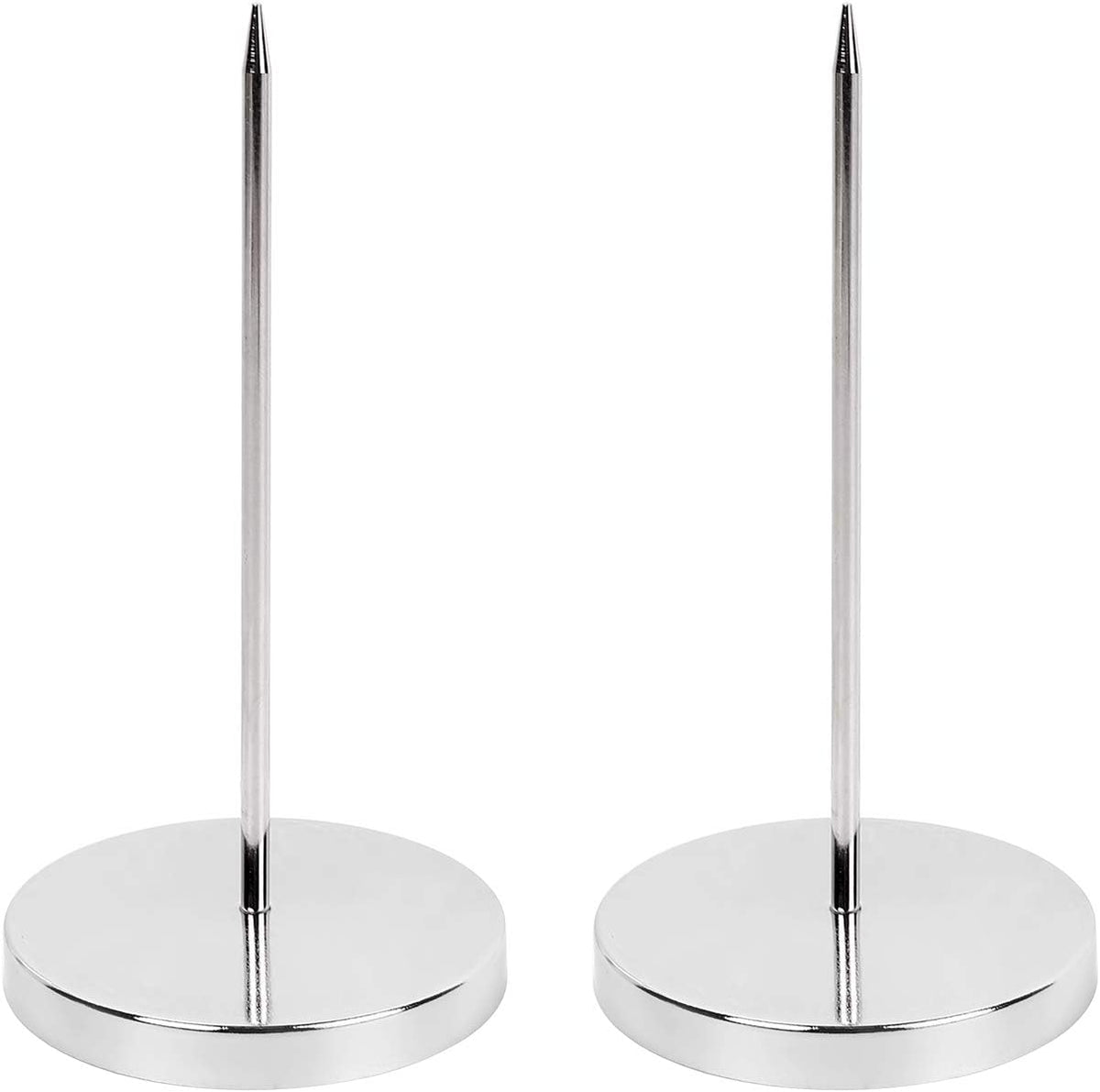 2PCS Bill Fork, Rod Paper Holder Spike, Stainless Steel Check Bill Spike