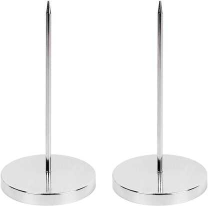 2PCS Bill Fork, Rod Paper Holder Spike, Stainless Steel Check Bill Spike