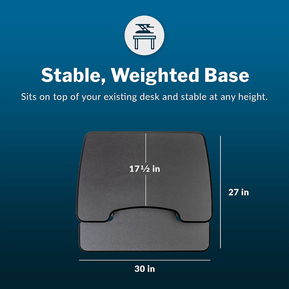 VariDesk Essential 36 - Two-Tier Standing Desk Converter for Monitor & Accessories - Height Adjustable Sit Stand Desk - Fully Assembled Monitor Riser for Home Office - 36" Wide, Black