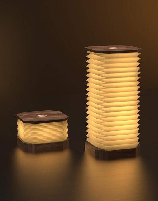 Vertical Accordion Bedside Table Lamp,Japanese Gifts Paper Lights