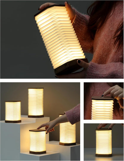Vertical Accordion Bedside Table Lamp,Japanese Gifts Paper Lights