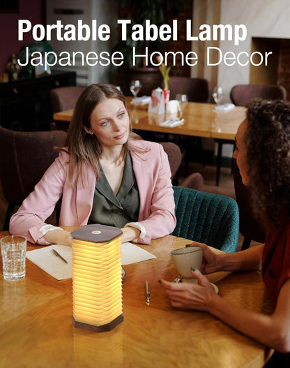 Vertical Accordion Bedside Table Lamp,Japanese Gifts Paper Lights