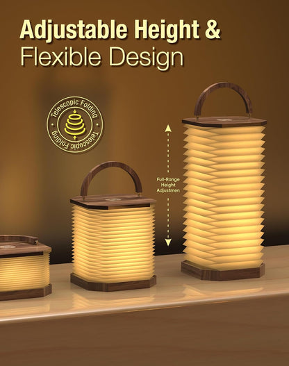 Vertical Accordion Bedside Table Lamp,Japanese Gifts Paper Lights