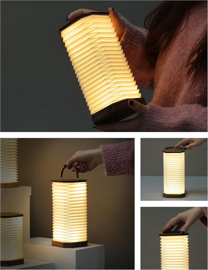 Vertical Accordion Bedside Table Lamp,Japanese Gifts Paper Lights