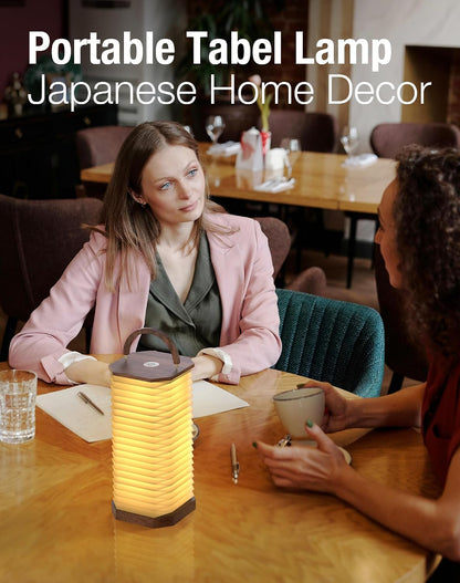 Vertical Accordion Bedside Table Lamp,Japanese Gifts Paper Lights