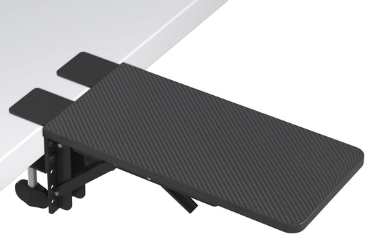 Desk Extender Tray, 11.8 x 5.9 Inch, Black Carbon Fiber