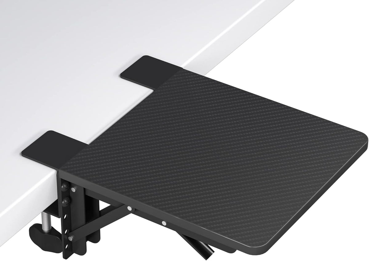 Desk Extender Tray, 11.8 x 5.9 Inch, Black Carbon Fiber