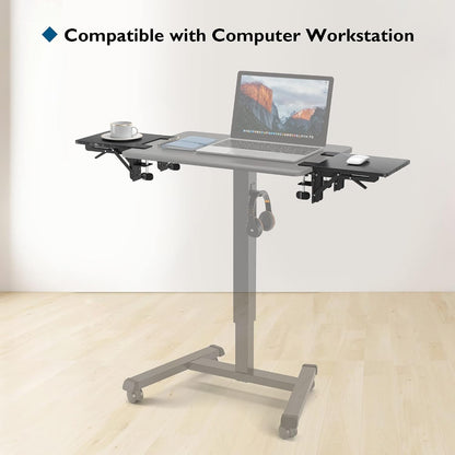 Desk Extender Tray, 11.8 x 5.9 Inch, Black Carbon Fiber