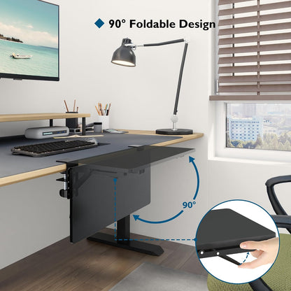 Desk Extender Tray, 11.8 x 5.9 Inch, Black Carbon Fiber