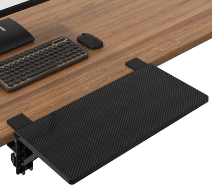 Desk Extender Tray, 11.8 x 5.9 Inch, Black Carbon Fiber