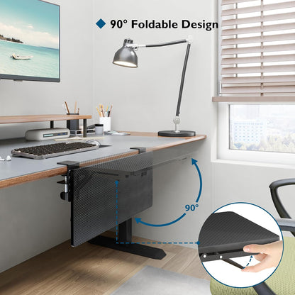 Desk Extender Tray, 11.8 x 5.9 Inch, Black Carbon Fiber