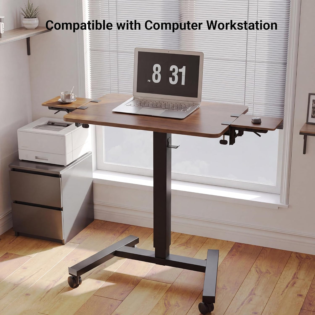 Desk Extender Tray, 11.8 x 5.9 Inch, Black Carbon Fiber