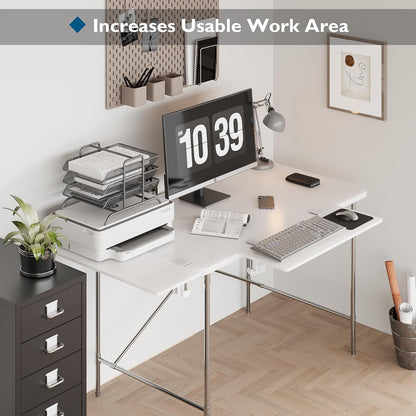 Desk Extender Tray, 11.8 x 5.9 Inch, Black Carbon Fiber