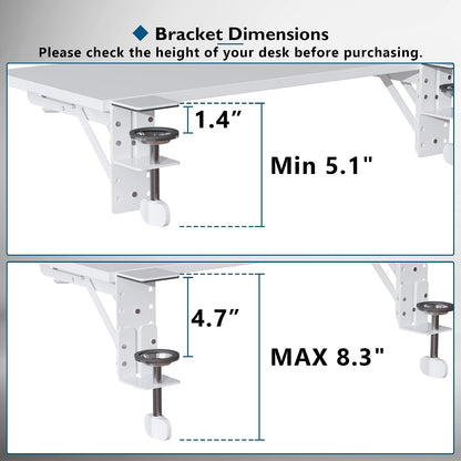 Desk Extender Tray, 11.8 x 5.9 Inch, Black Carbon Fiber