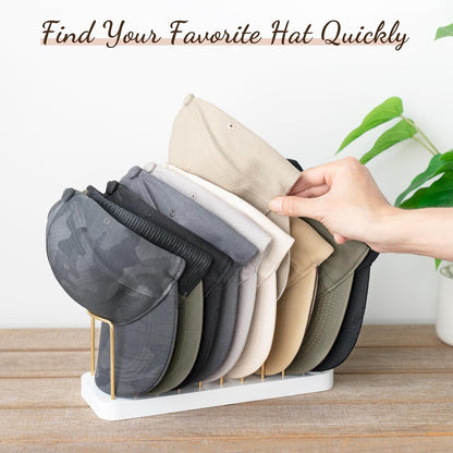 Hat Organizer for Baseball Caps, Hat Holder Storage for Closet, Gold