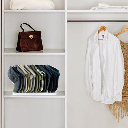 Hat Organizer for Baseball Caps, Hat Holder Storage for Closet, Gold