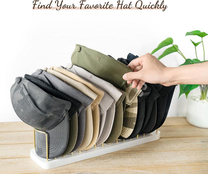 Hat Organizer for Baseball Caps, Hat Holder Storage for Closet, Gold