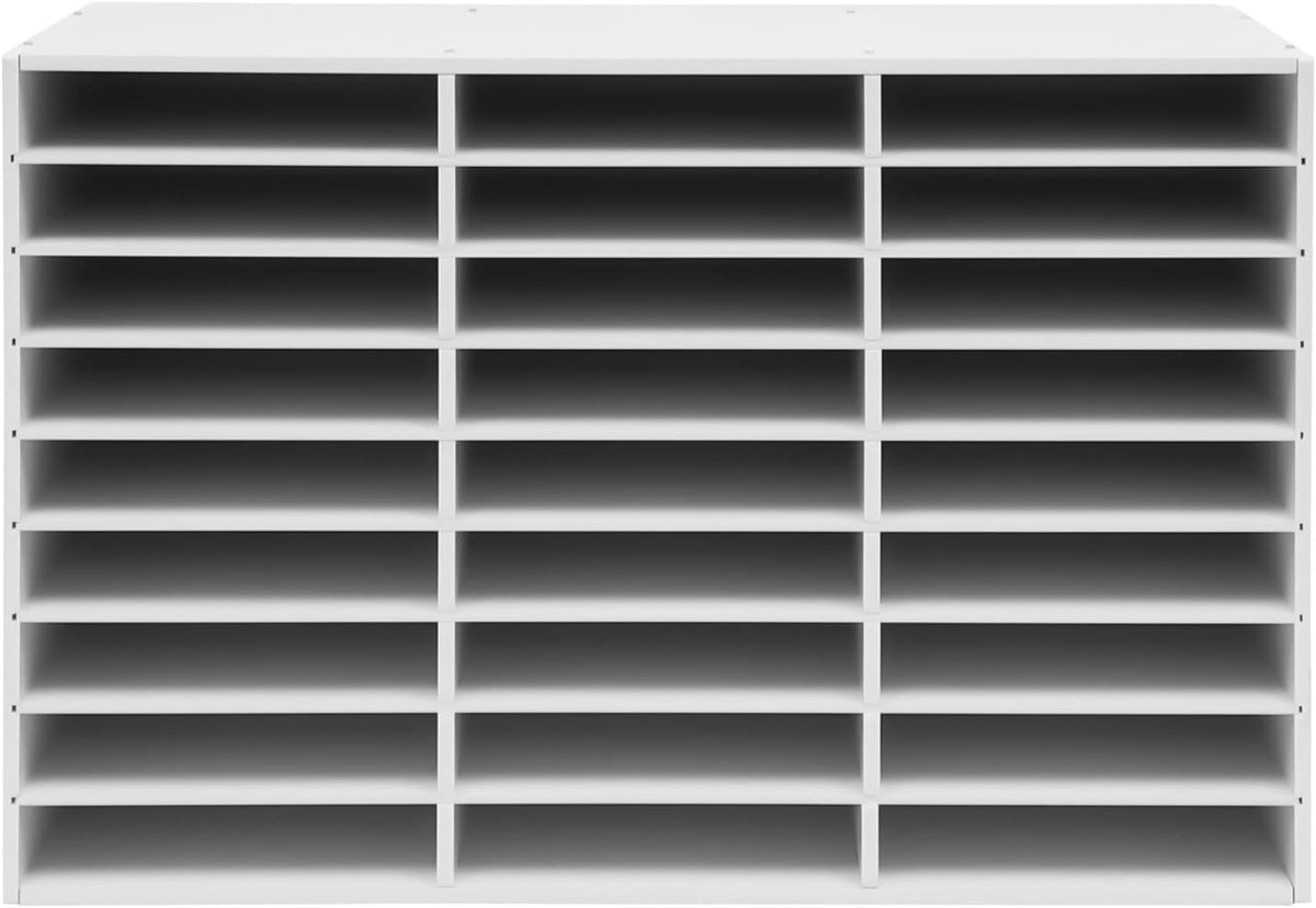 Literature Organizer 27 Slots Compartments Desktop File Sorter Mail Center Paper Storage Cabinet Home & Office Mailbox School Classroom Keepers