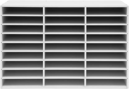 Literature Organizer 27 Slots Compartments Desktop File Sorter Mail Center Paper Storage Cabinet Home & Office Mailbox School Classroom Keepers