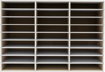Literature Organizer 27 Slots Compartments Desktop File Sorter Mail Center Paper Storage Cabinet Home & Office Mailbox School Classroom Keepers