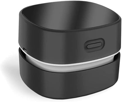 Desktop Vacuum Cleaner,Mini Table dust Sweeper Energy Saving,High Endurance up to 400 mins,Cordless&360º Rotatable Design for Cleaning Hairs,Crumbs,Computer Keyboard (Black Charging)