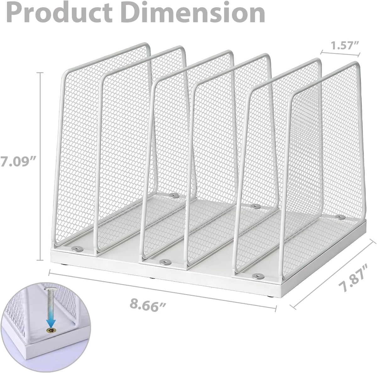 LEKETREE Desk File Organizer, 5-Section Upright File Sorter, Vertical File Folder Holder, Mesh Metal Wood Office Desktop Organization for Document, Magazine, Books and more (Wood and Black)