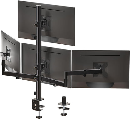 Freestanding Dual Monitor Stand for 13-27 inch Screens, 22 lbs per Arm