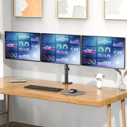 Freestanding Dual Monitor Stand for 13-27 inch Screens, 22 lbs per Arm