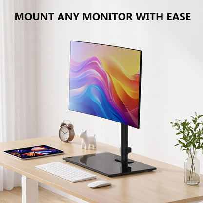 Freestanding Dual Monitor Stand for 13-27 inch Screens, 22 lbs per Arm