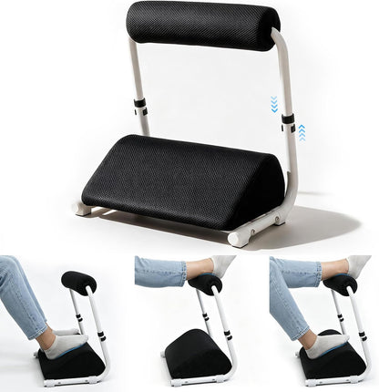 Adjustable Foot Rest Under Desk Footrest Wide Leg Rest 3 Height Positions with Detachable Foam Cushion for Desk Office Gaming Chairs