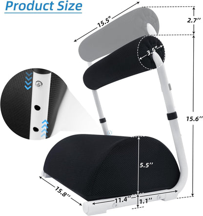 Adjustable Foot Rest Under Desk Footrest Wide Leg Rest 3 Height Positions with Detachable Foam Cushion for Desk Office Gaming Chairs