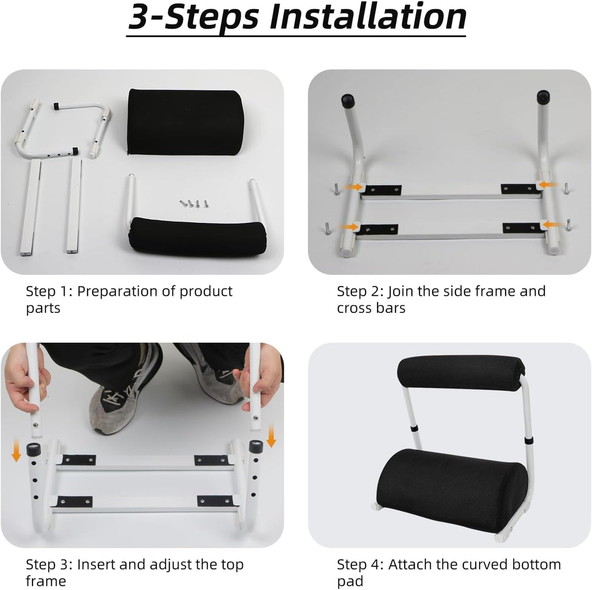 Adjustable Foot Rest Under Desk Footrest Wide Leg Rest 3 Height Positions with Detachable Foam Cushion for Desk Office Gaming Chairs
