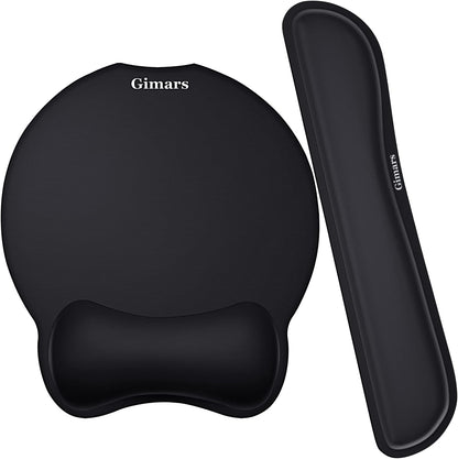 Upgrade Enlarge Superfine Fibre Soft Smooth Gel Ergonomic Mouse Pad Wrist Support and Keyboard Wrist Rest for Computer, Laptop, Mac, Gaming and Office, Durable, Comfortable and Pain Relief