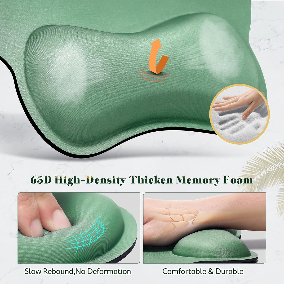 Upgrade Enlarge Superfine Fibre Soft Smooth Gel Ergonomic Mouse Pad Wrist Support and Keyboard Wrist Rest for Computer, Laptop, Mac, Gaming and Office, Durable, Comfortable and Pain Relief