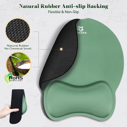 Upgrade Enlarge Superfine Fibre Soft Smooth Gel Ergonomic Mouse Pad Wrist Support and Keyboard Wrist Rest for Computer, Laptop, Mac, Gaming and Office, Durable, Comfortable and Pain Relief
