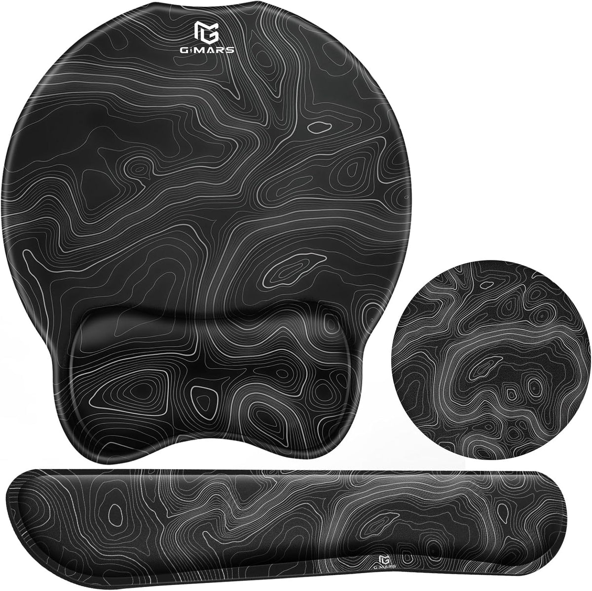 Upgrade Enlarge Superfine Fibre Soft Smooth Gel Ergonomic Mouse Pad Wrist Support and Keyboard Wrist Rest for Computer, Laptop, Mac, Gaming and Office, Durable, Comfortable and Pain Relief