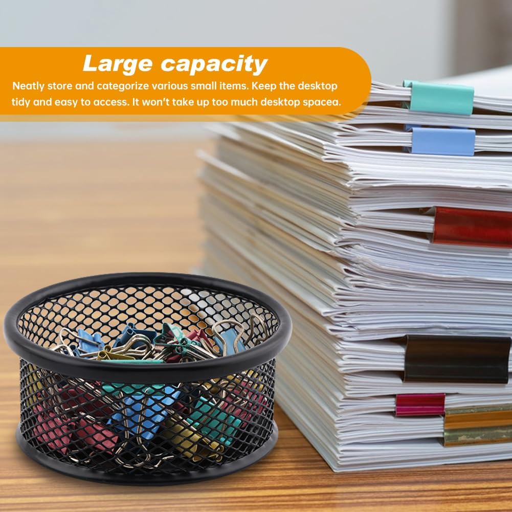 2PCS Silver Paper Clip Holders for Desk & 50pcs Paperclips