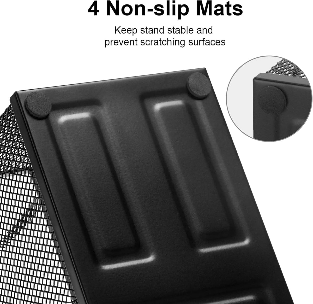 Mesh Pen Holder, Desk Organizer for Home Office, Black