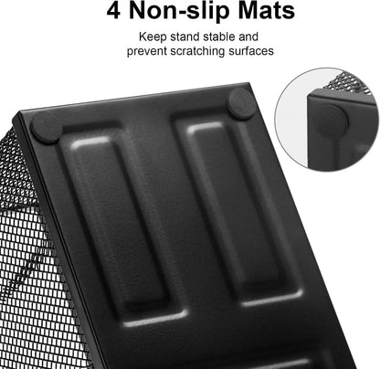 Mesh Pen Holder, Desk Organizer for Home Office, Black