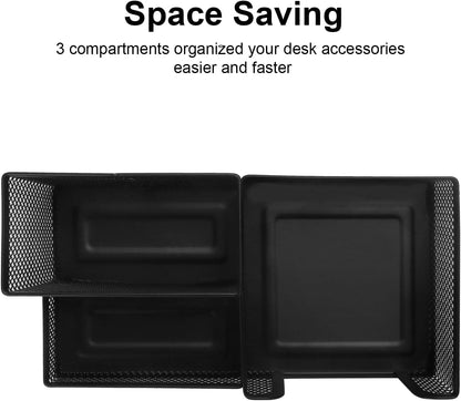 Mesh Pen Holder, Desk Organizer for Home Office, Black