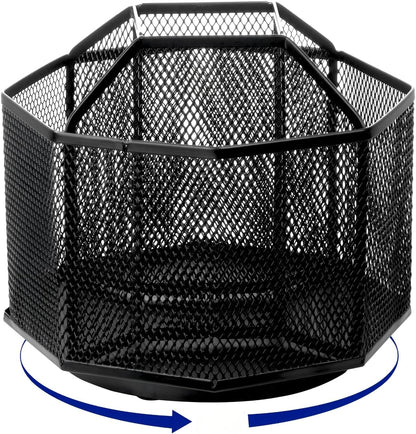 Mesh Pen Holder, Desk Organizer for Home Office, Black
