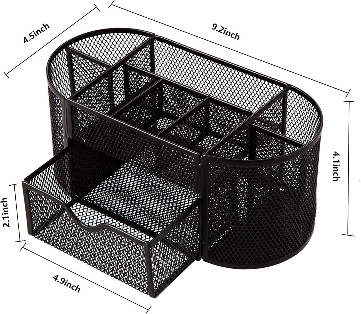 Mesh Pen Holder, Desk Organizer for Home Office, Black