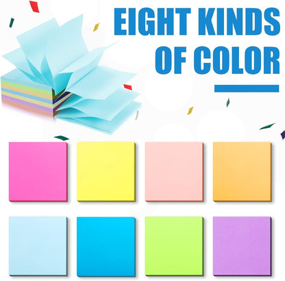 Pop Up Sticky Note Dispenser, 27 Pcs 3x3 in Self Stick Pads, Black